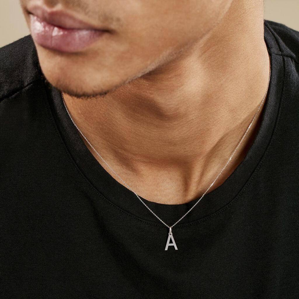Pendentif Ionia Lettre Or Blanc