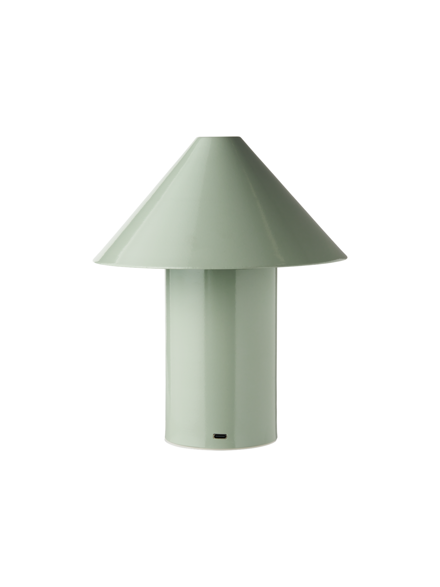 Bordlampe | Jern. Ø18 x 21,5 cm. Med USB. | Dusty Green