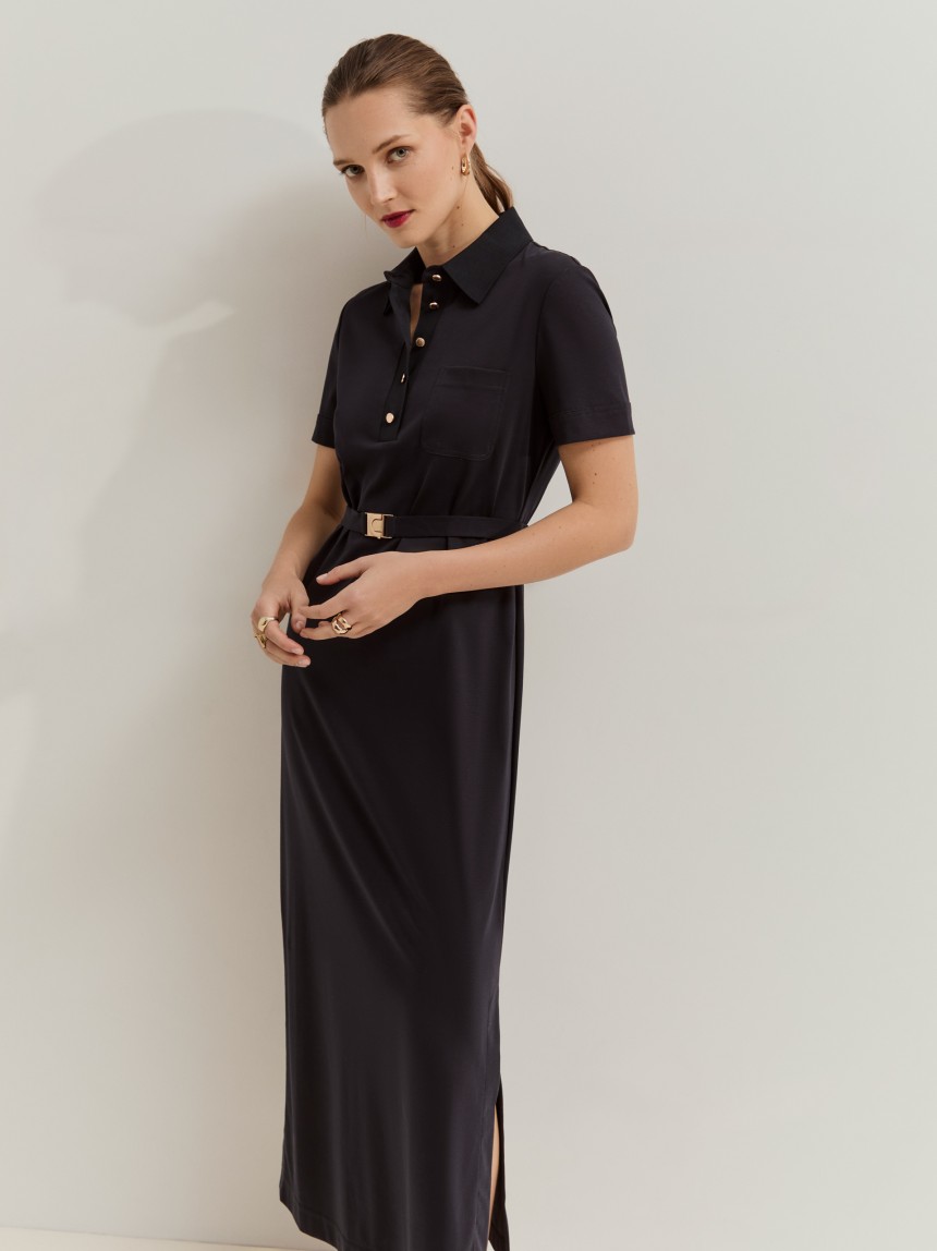 Vestido comprido em algodão