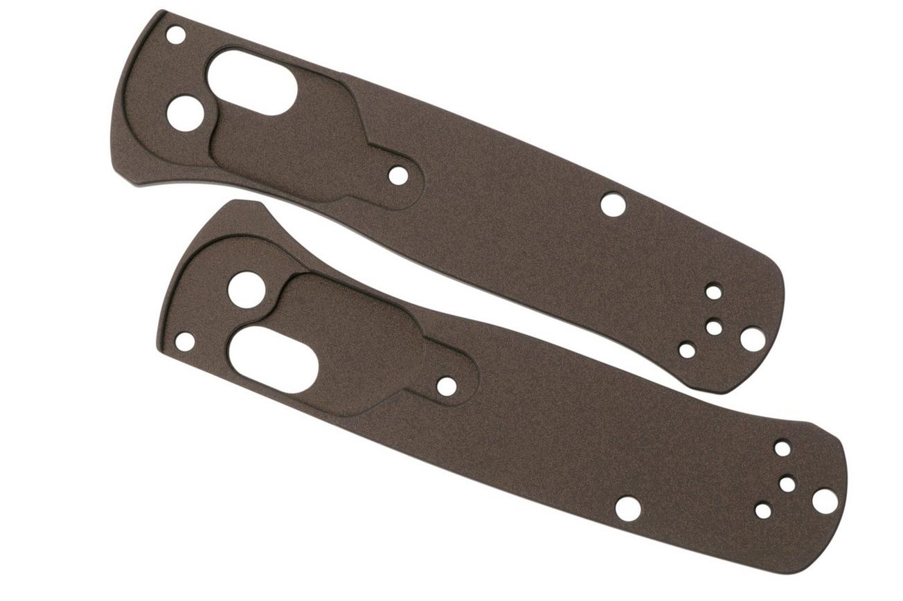 Lex Custom Benchmade Mini Bugout MBUTH375 Turtle Black Gold Titanium, handgreepschalen