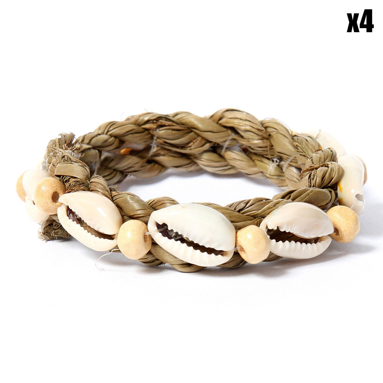 Bazar Bizar 4 Ronds de serviette coquillage naturel -  D.5 cm