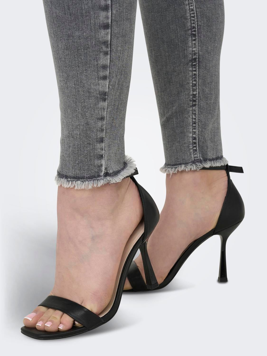 ONLBLUSH Mittlere Taille Skinny Fit Jeans Grey Denim