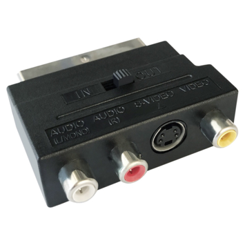 Q-Link scart adapter/schakelaar scart/3XRCA/SVHS