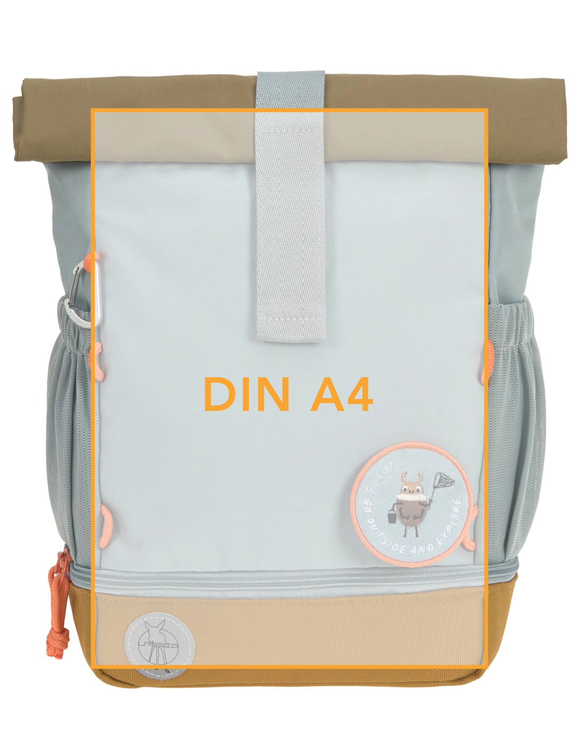 Rolltop-Rucksack NATURE (32,5x23x11) in light blue
