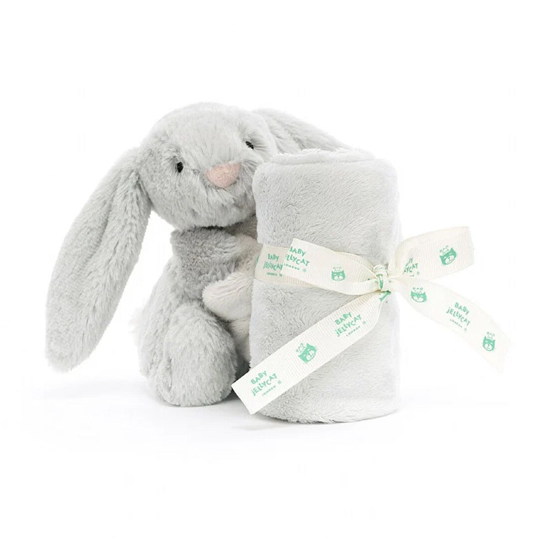 Jellycat knuffeldoek bashful silver konijn - 34 cm