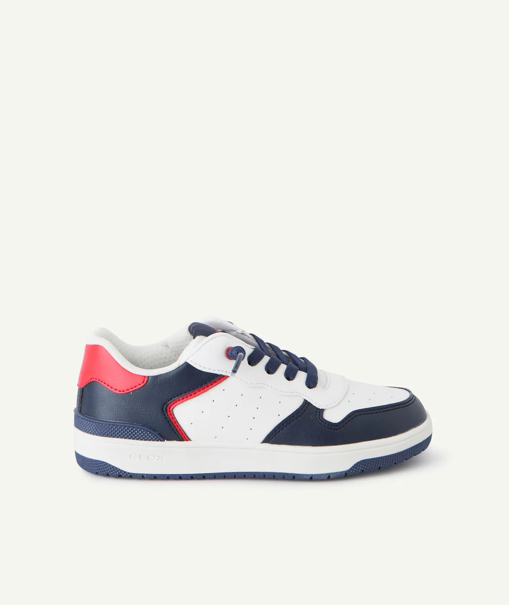 GEOXbaskets à lacets garçon washiba bleu rouge et blanc
