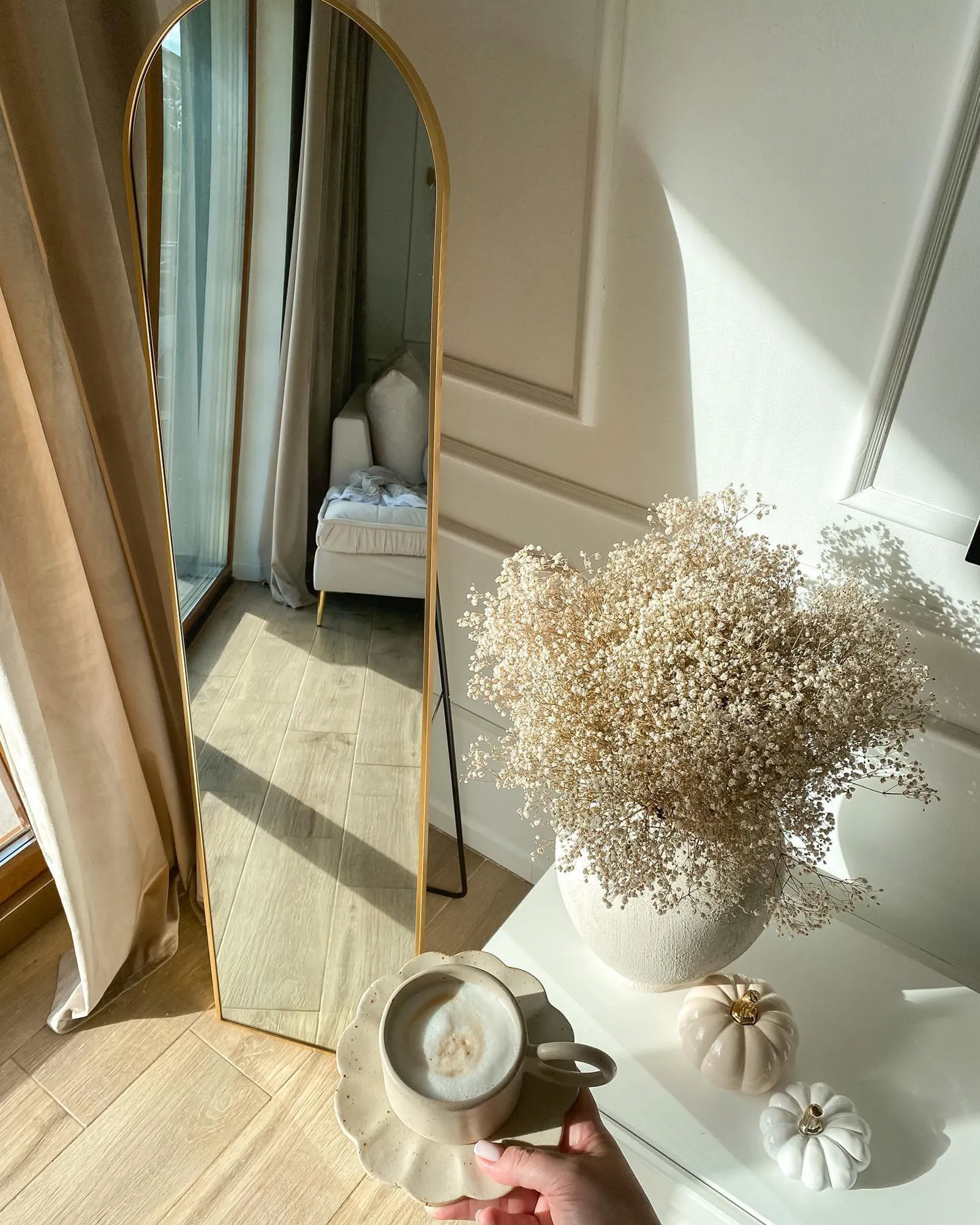 Staande spiegel BAGNOLET 150 cm Metaal Goud