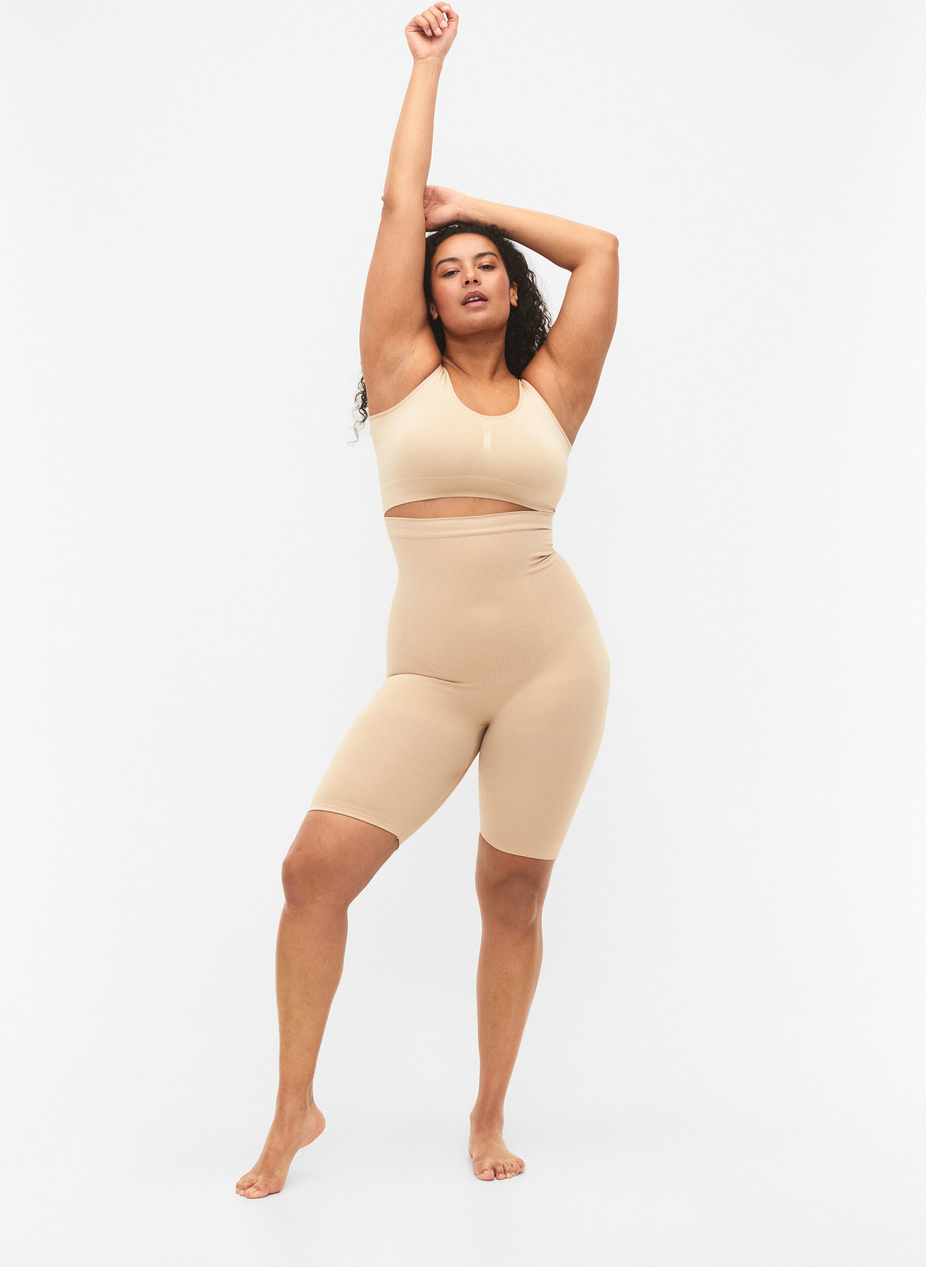 Højtaljede shapewear shorts