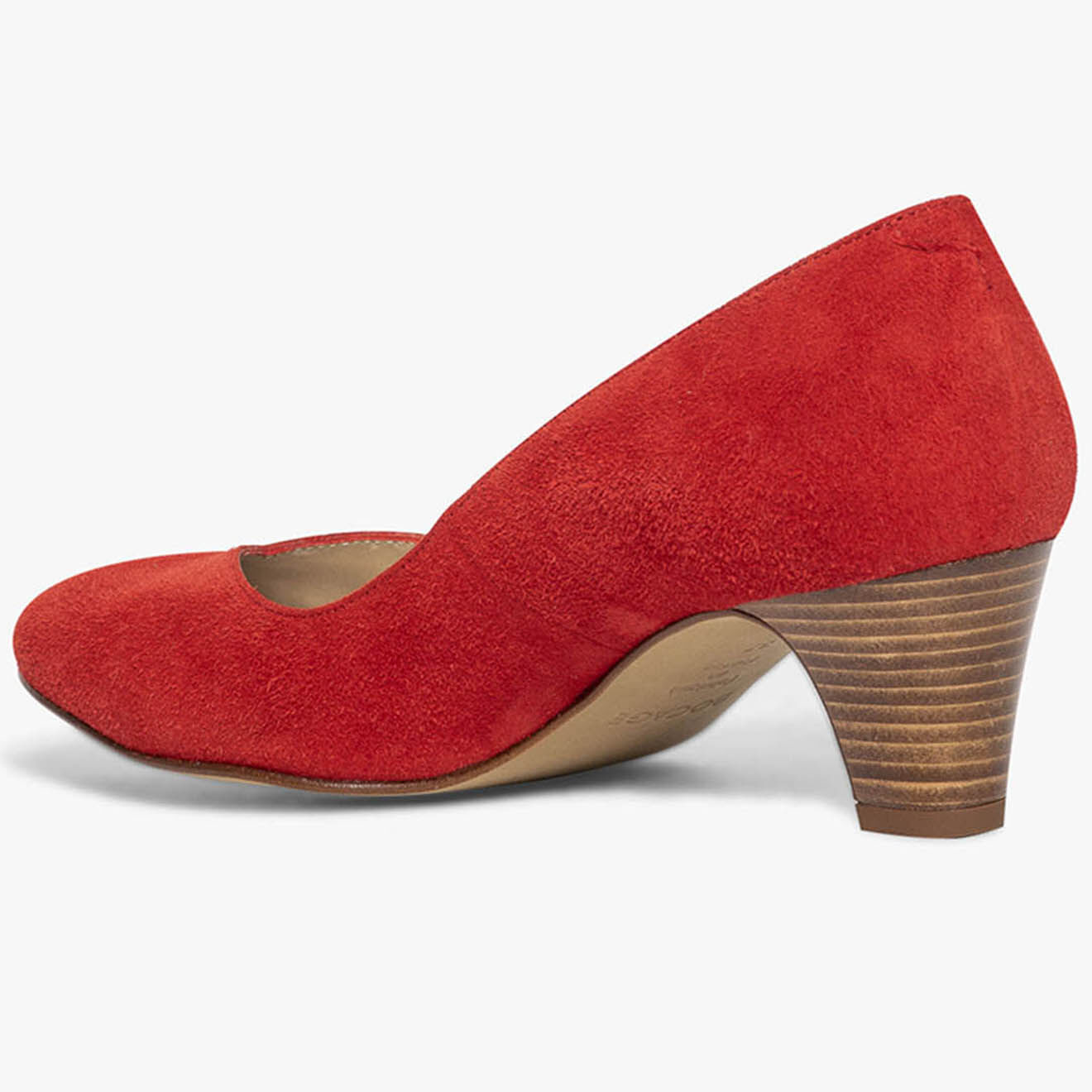 Bocage Escarpins en Velours de Cuir Irlande rouges - Talon 5 cm