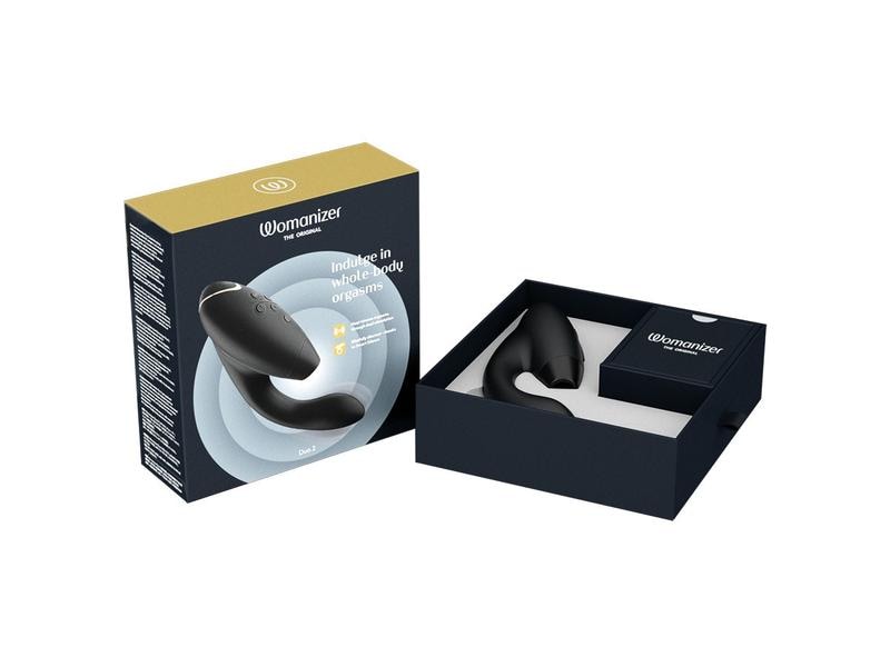 Womanizer Vibrator Womanizer DUO 2 schwarz Sextoy für die Klitoris- und G-Punkt-Stimulation