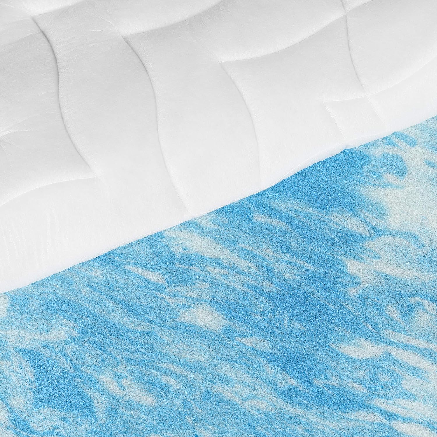 Meos® Gel-Schaum Topper 80x200 für Matratzen & Boxspringbett - Made in Germany - mit Spanngummis - hohes RG 50 - Bezug bis 60°C waschbar - Gel Matratzenauflage (80 x 200 cm)