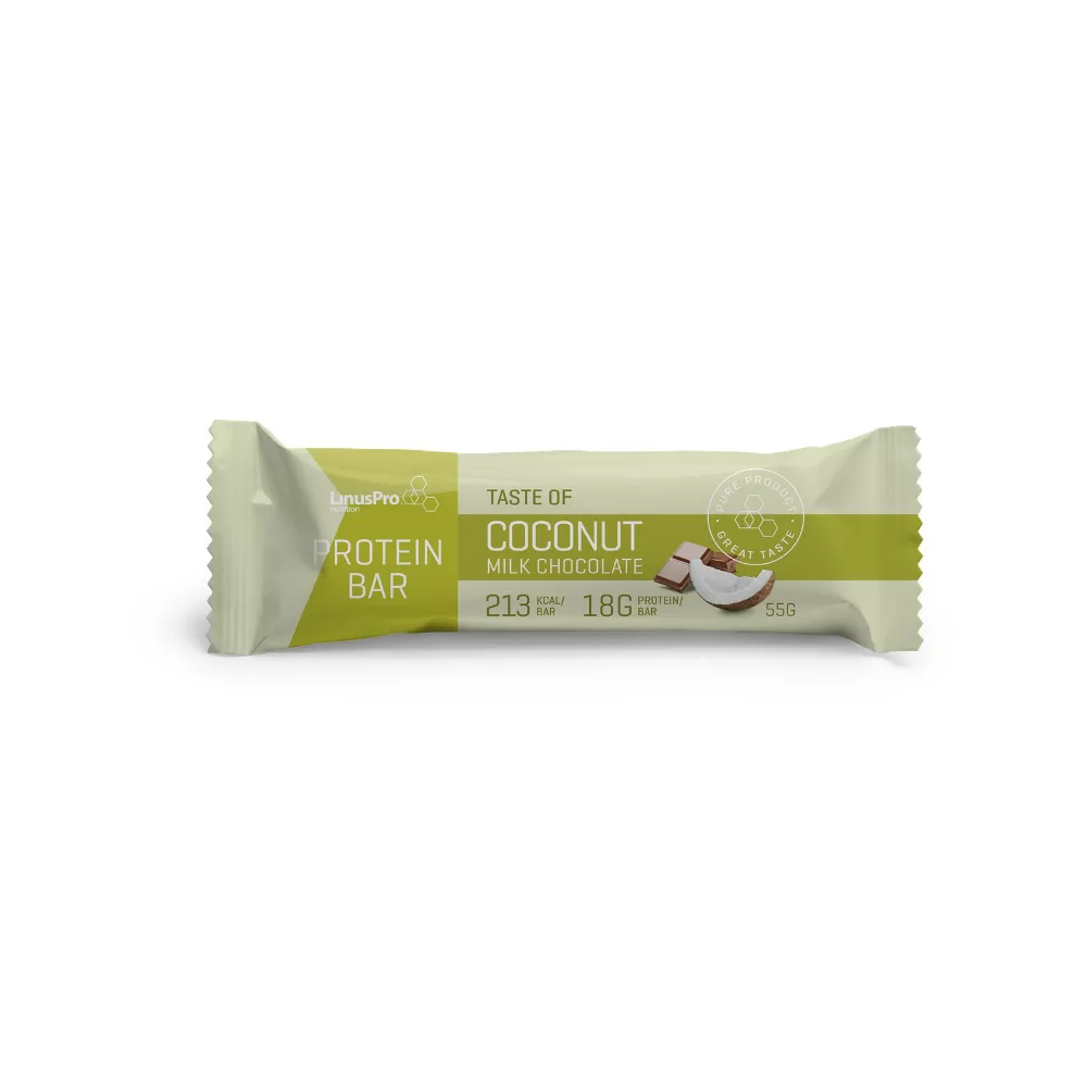 LinusPro Protein Bar Milk Chocolate / Coconut - 55 g.