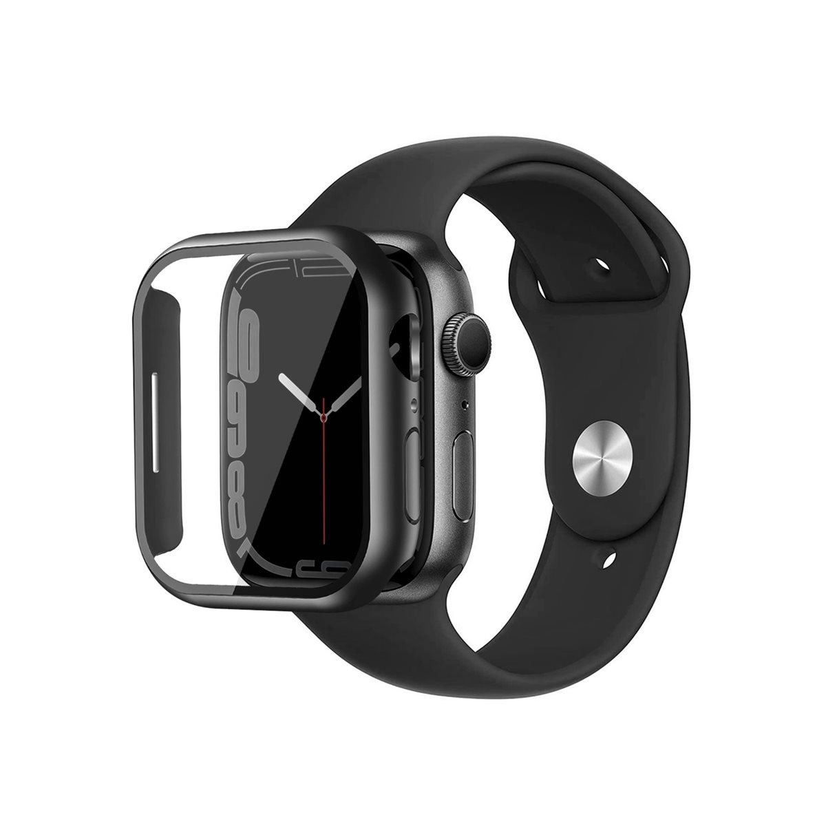 Apple Watch (45 mm) Hardcase Bumper   Display Schutzglas (EGSP00893) - Schwarz