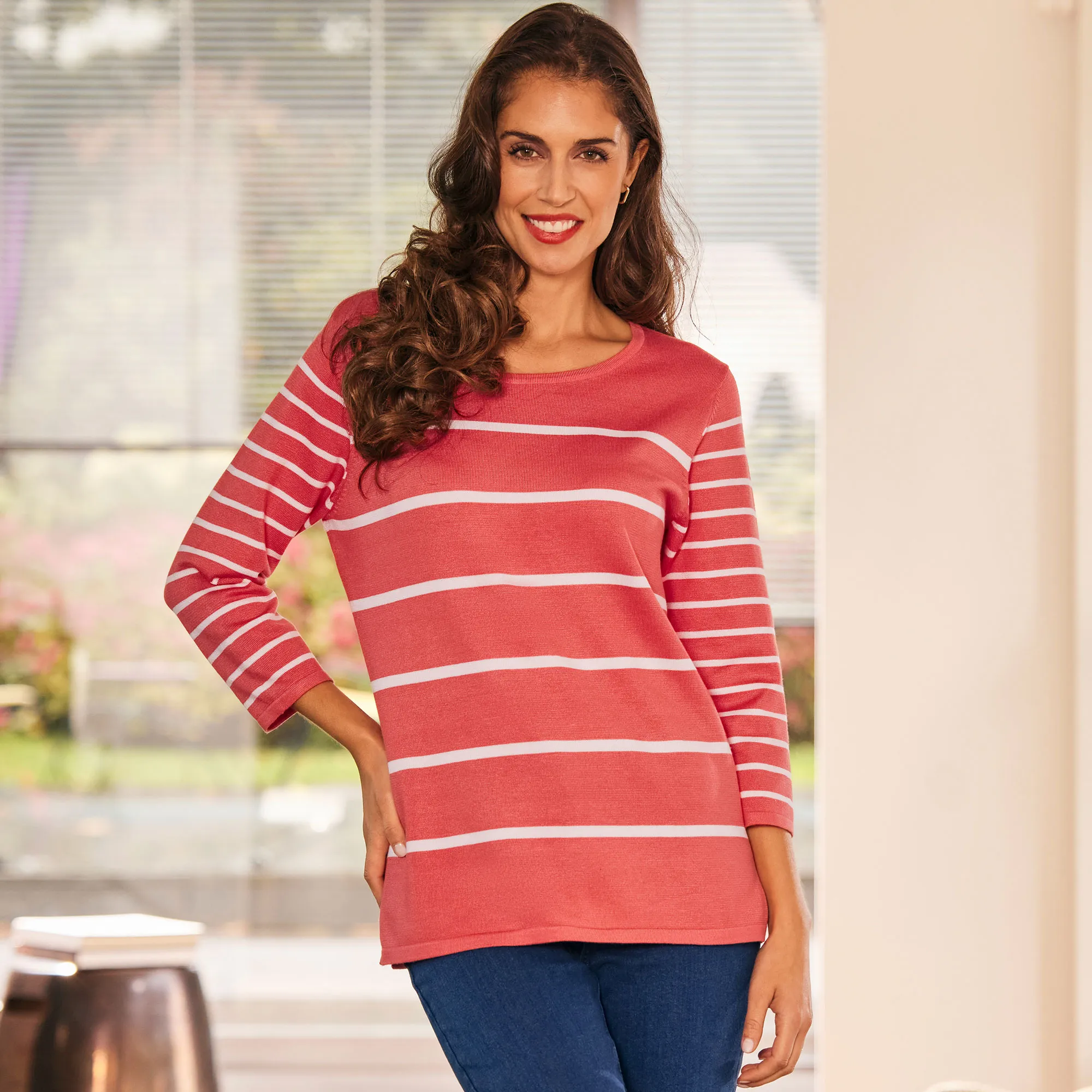 Damen-Pullover mit Streifendesign