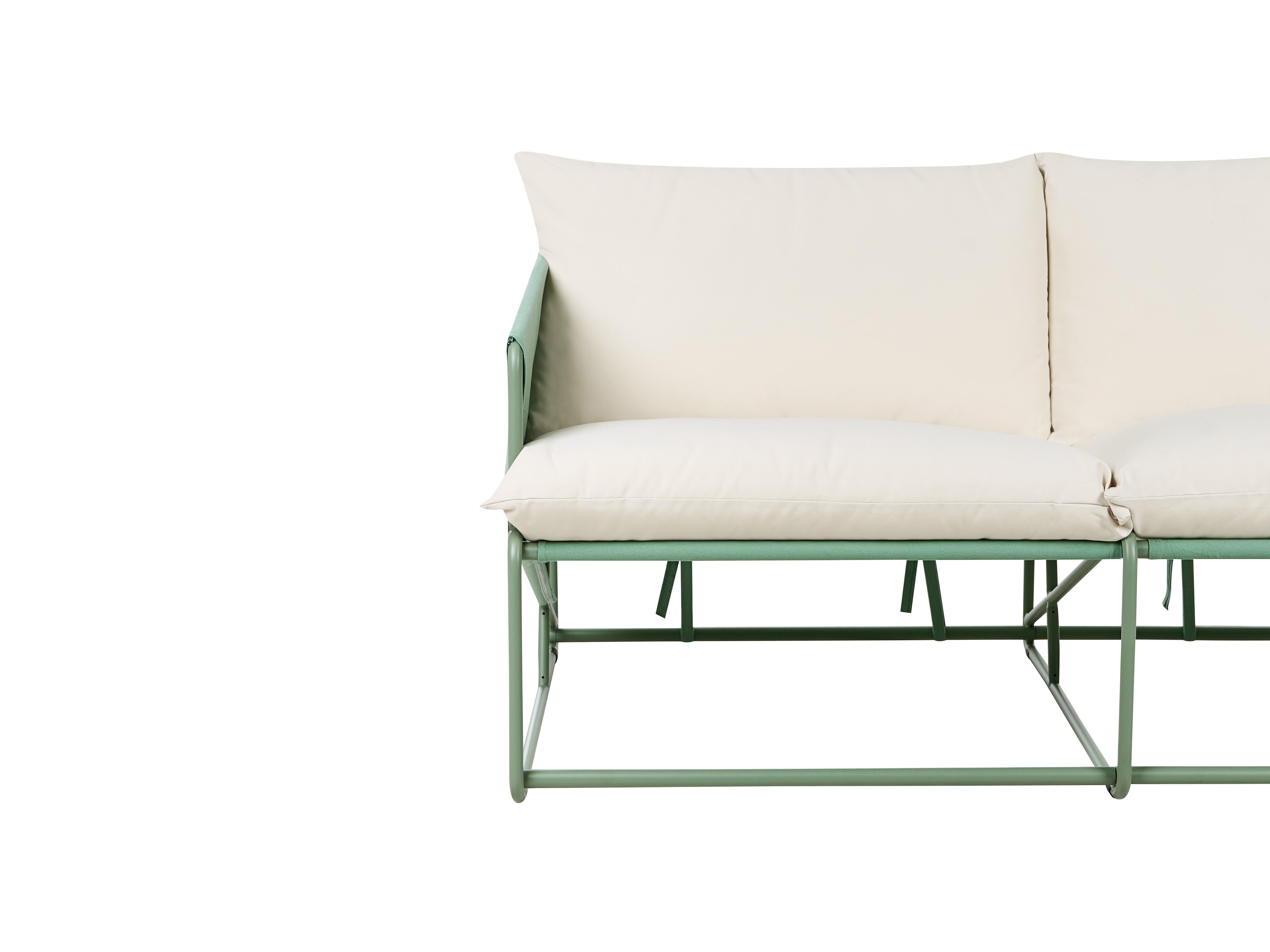 Tuin loungebank 2-zits PONTE Metaal Groen
