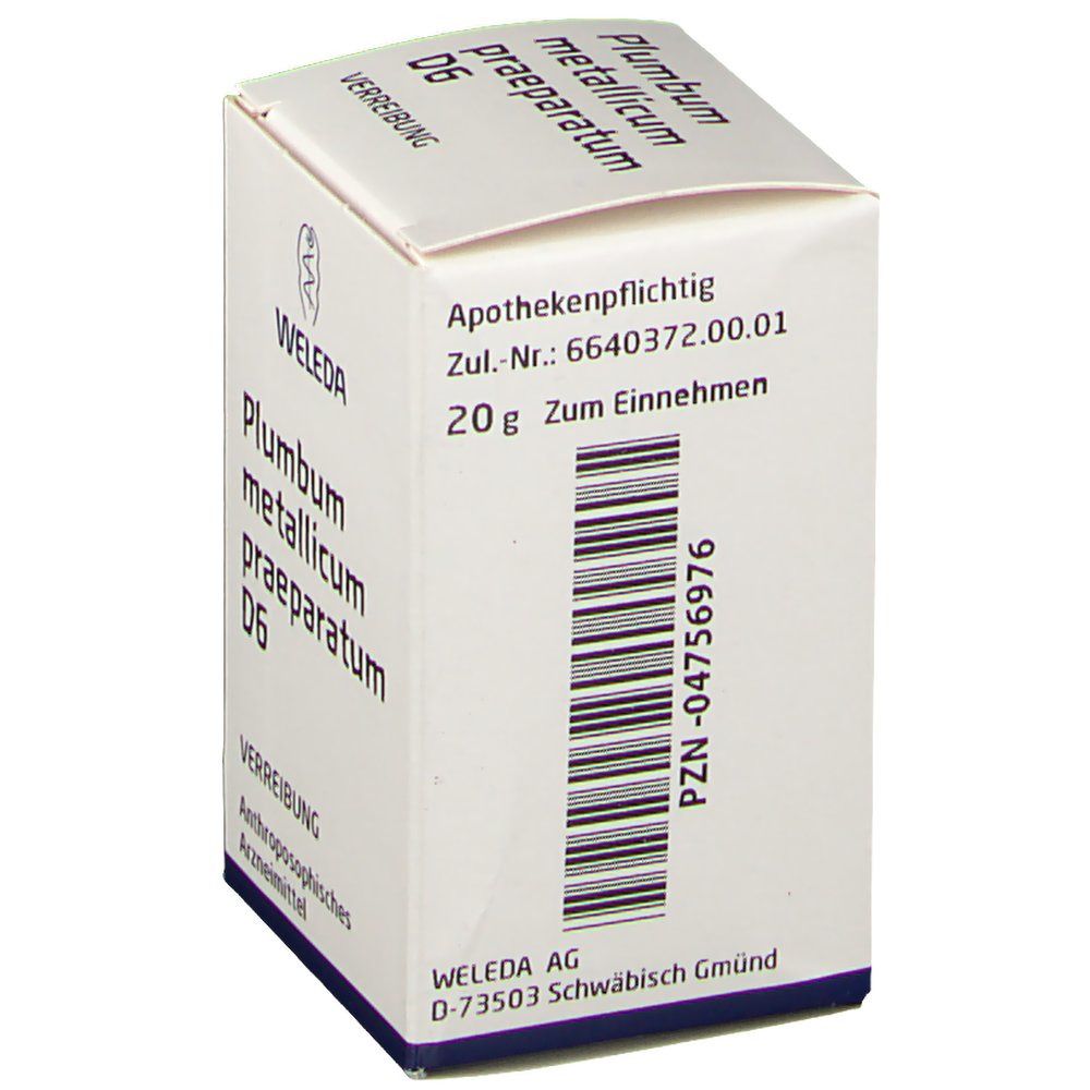 Plumbum Met. Praep. D6 Trituration