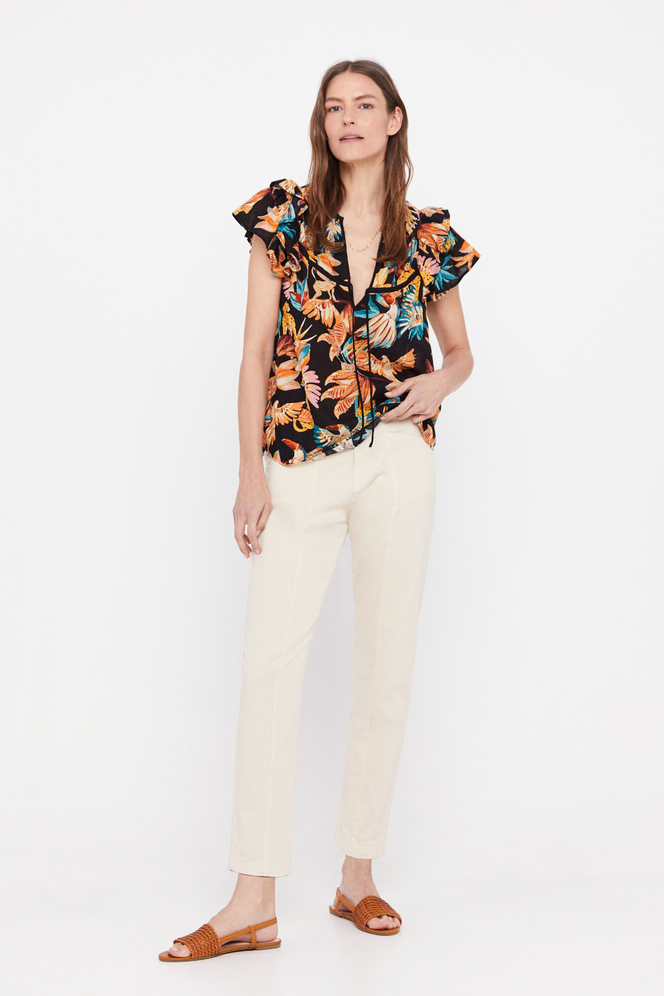 Blusa estampada - Multicolorida