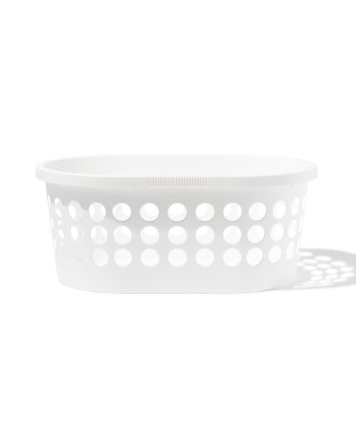 panier à linge hanche 30 litres blanc