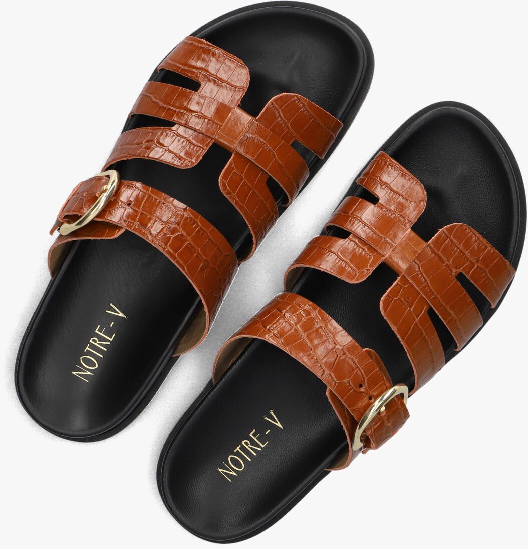cognac notre-v slippers 227105