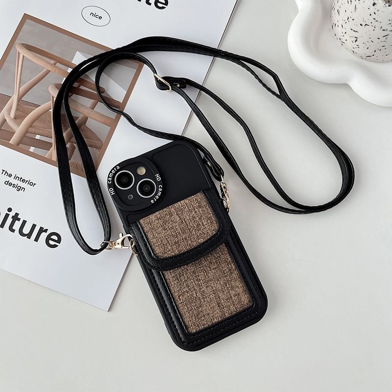 likamika - Telefoonhoesje met lanyard - iPhone 15 Pro Max / 15 Pro / 15 Plus / 15 / 14 Pro Max / 14 Pro / 14 Plus / 14 / 13 Pro Max / 13 Pro / 13 / 13 mini / 12 Pro Max / 12 Pro / 12 / 12 mini / 11 Pro Max / 11 Pro / 11