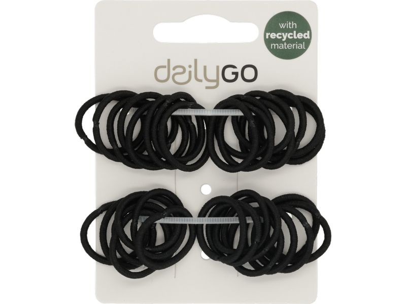 DailyGo Mini-Haargummi Schwarz Mini-Haargummi aus recyceltem Material für festen Halt und angenehmen Komfort
