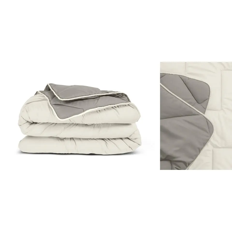 Dekbed zonder Overtrek 240x200 – Incl. Kussenslopen – Wasbaar – Crème/Kaki