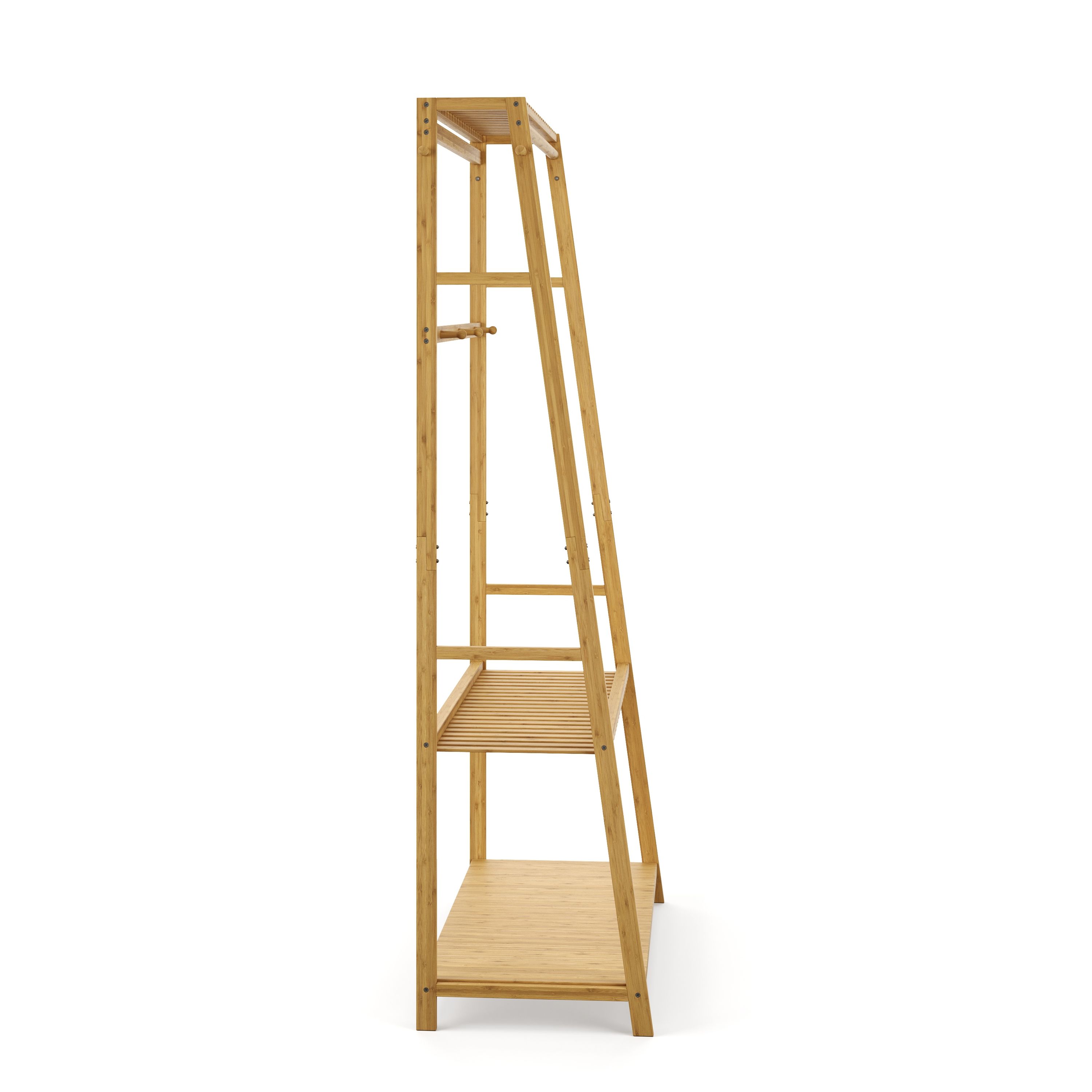 Garderobe Kleiderständer Bambus CURT 80 x 165 cm natur