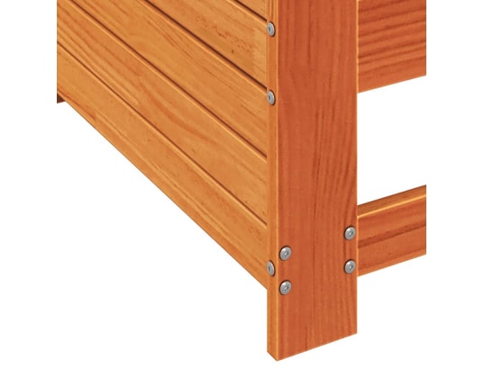 VIDAXL - Canapé de jardin accoudoir coussins cire marron bois pin mas...