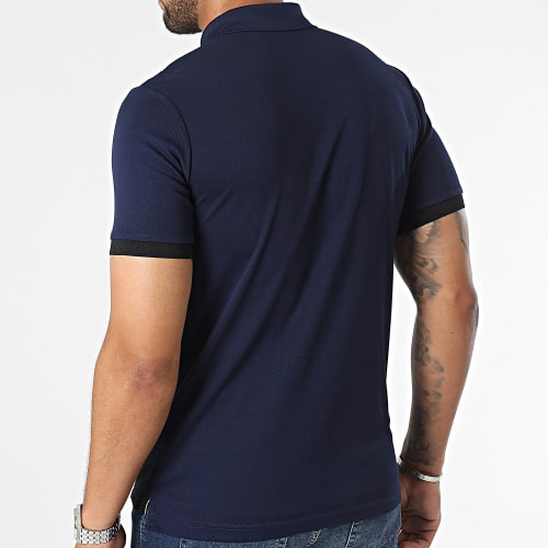 Polo Manches Courtes Asymetrical Bleu Marine