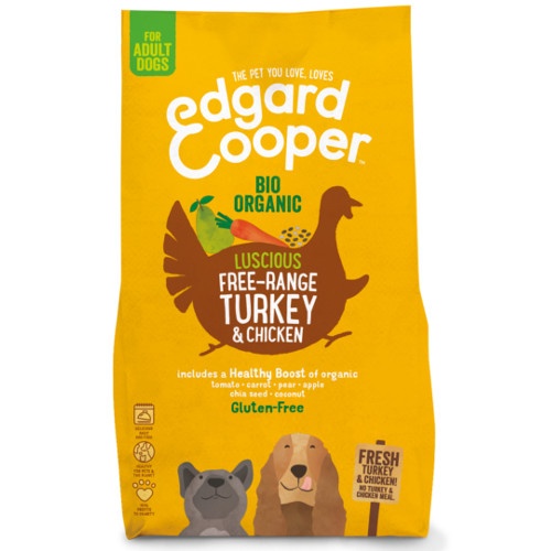 Ração para cães adultos Edgard & Cooper com peru biológico