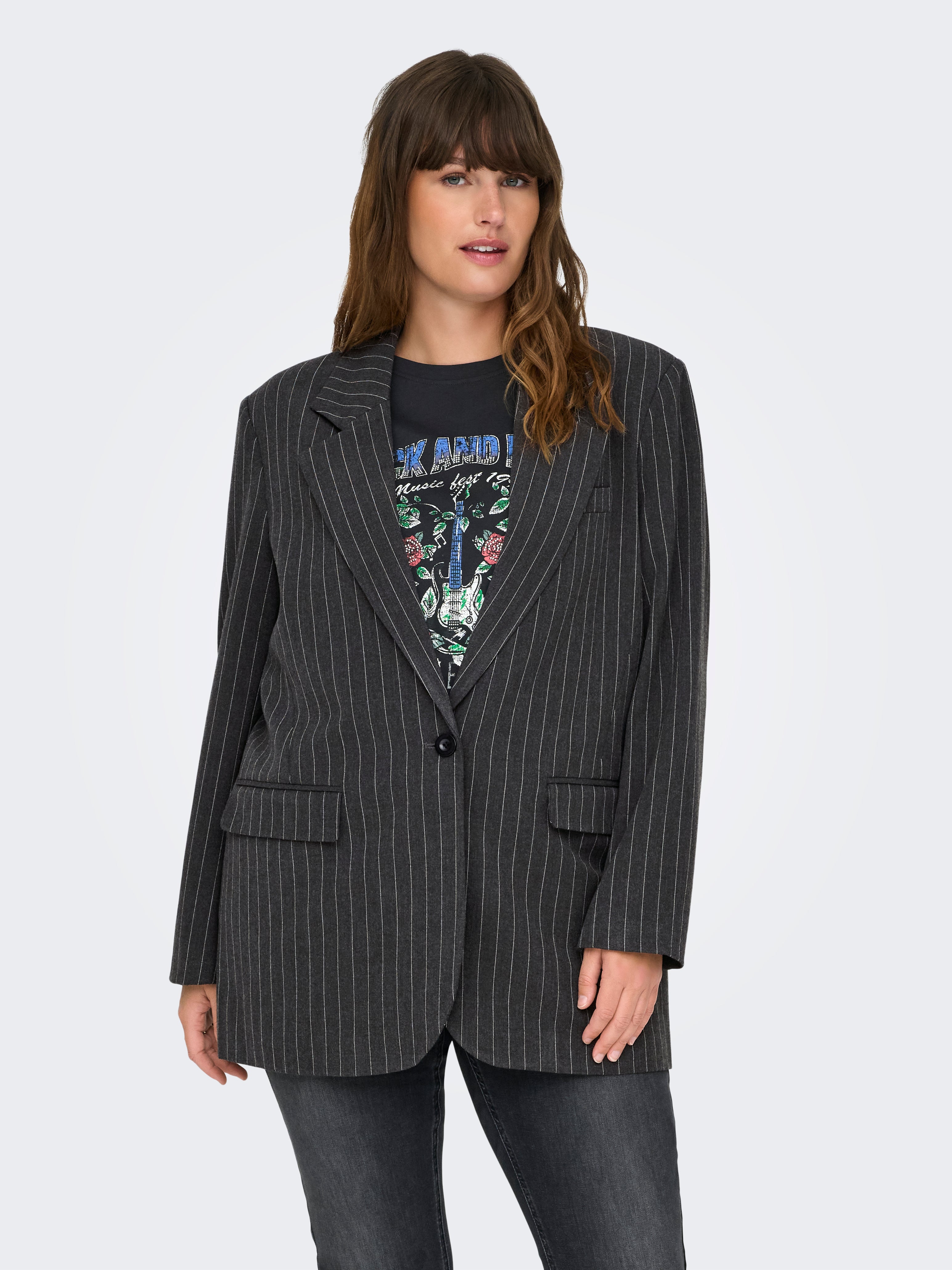 CARBRIE Blazer Dark Grey Melange
