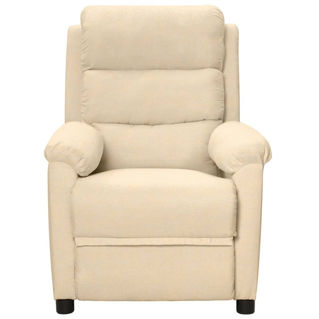 vidaXL Elektrische massagestoel, crème, stof
