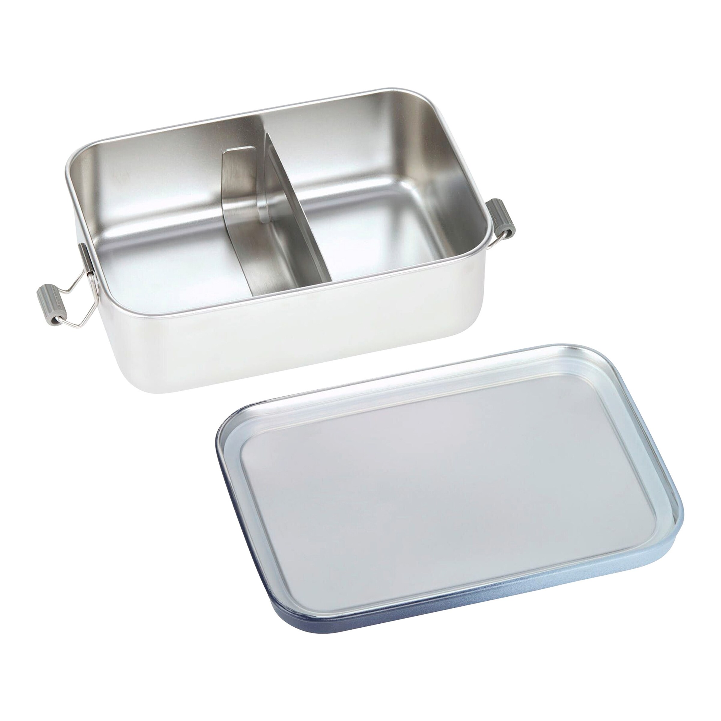 Lässig Brotdose Steel Solid blau