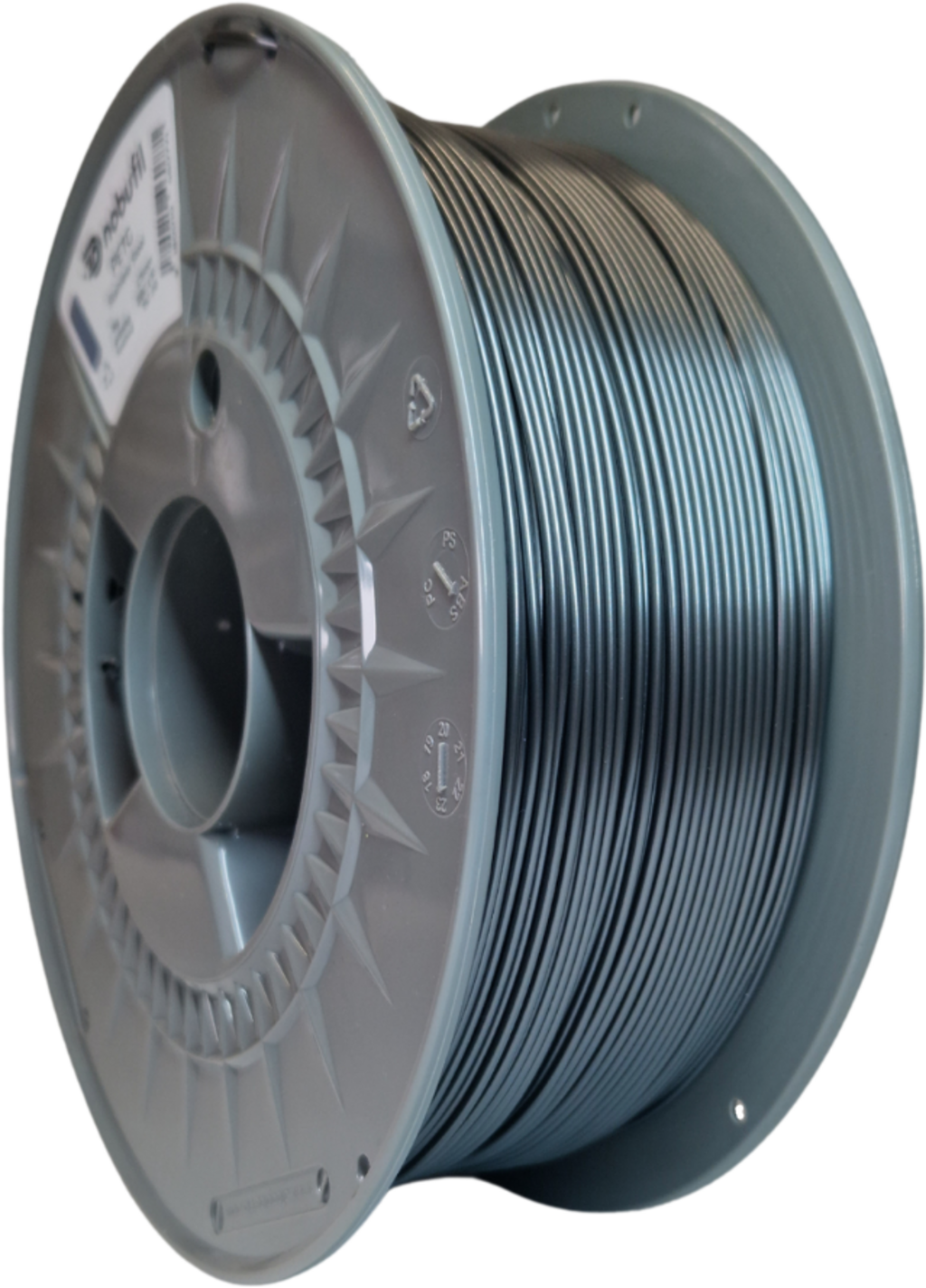 Nobufil  PETG Stainless Steel, 1,75 mm / 1000 g    Leicht zu druckendes PETG Filament aus recyceltem Kunststoffabfall