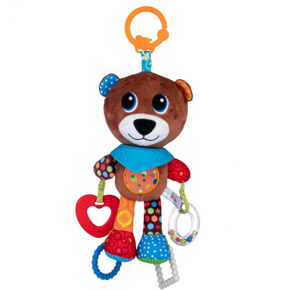 Bali Bazoo Baby Plüsch-Teddy 81132 Rassel Greifling C-Ring Beißring Kuscheltier braun