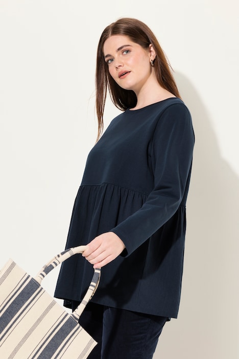 Sweatshirt, A-Linie, Rundhals, Langarm, Biobaumwolle