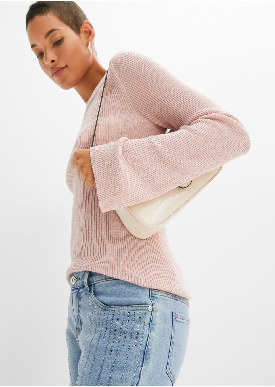 Pull à effet brillant