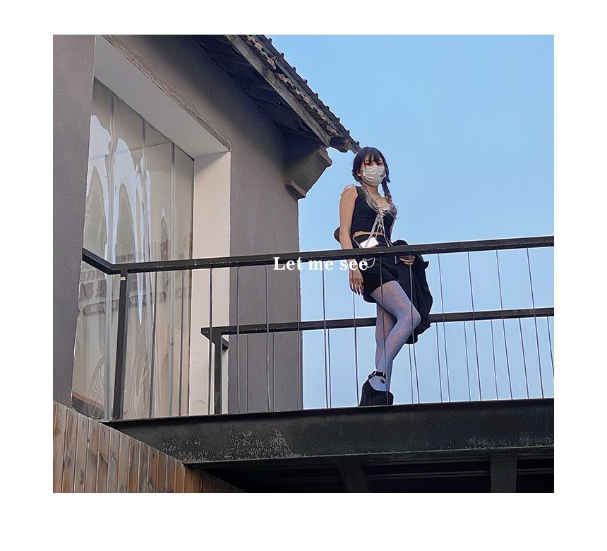 Sayaka - Bloemenkanten panty's