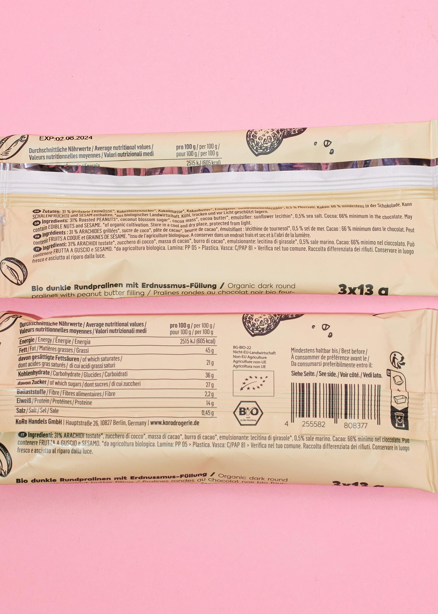 Bio Nut Butter Cups Salted Peanut 3 x 13 g
