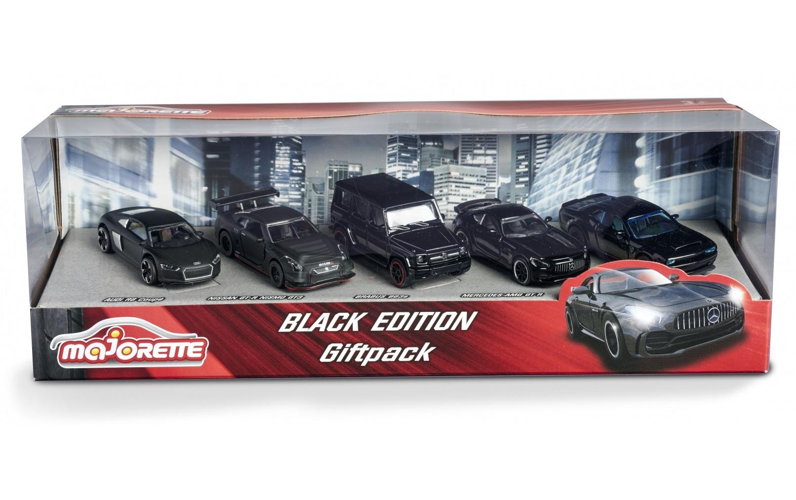 Auto Black Edition 5er-GeschenksetFünf edle und schwarze Spielzeugautos