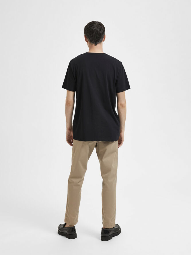 Selected Homme SLHASPEN SS O-NECK TEE W NOOS Sort