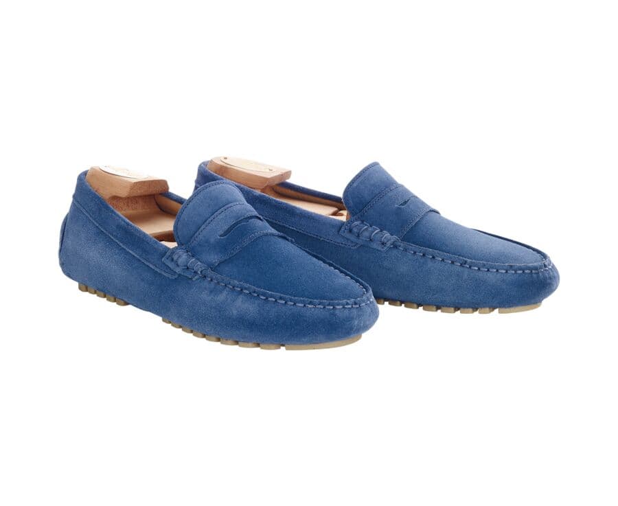 Mocassin été homme Velours Bleu Indigo - FERGUSON