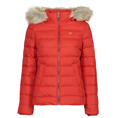 Tommy Jeans - TJW BASIC HOODED DOWN JACKET - Rouge