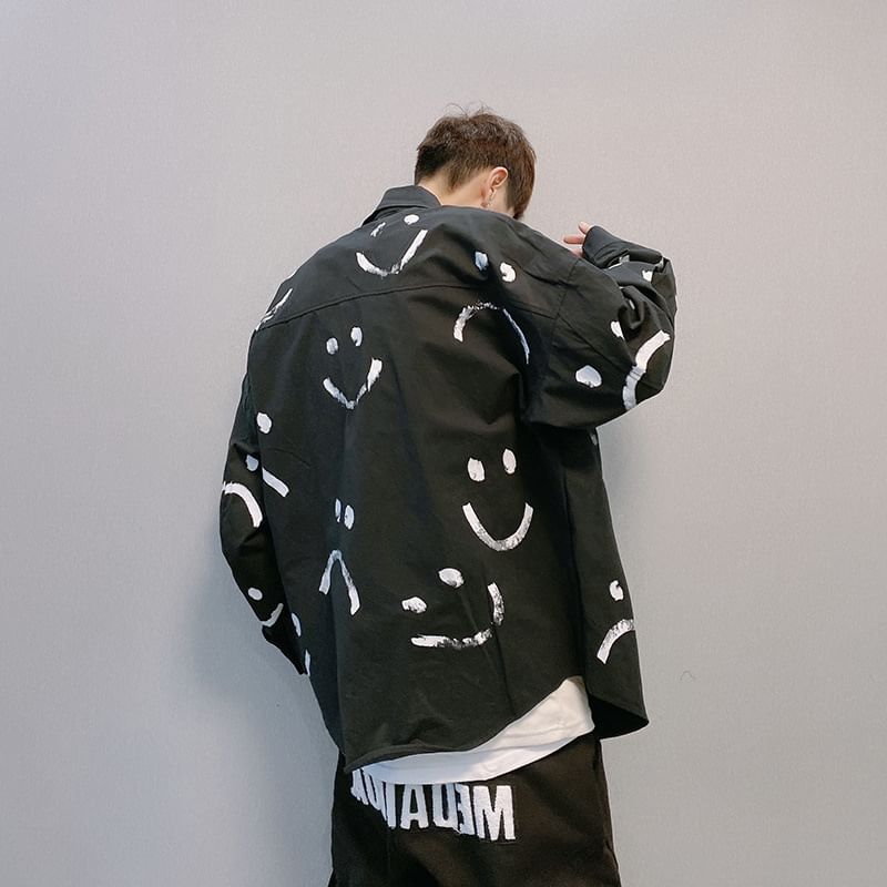 GRAYCIOUS - Overhemd met lange mouwen en smileyprint