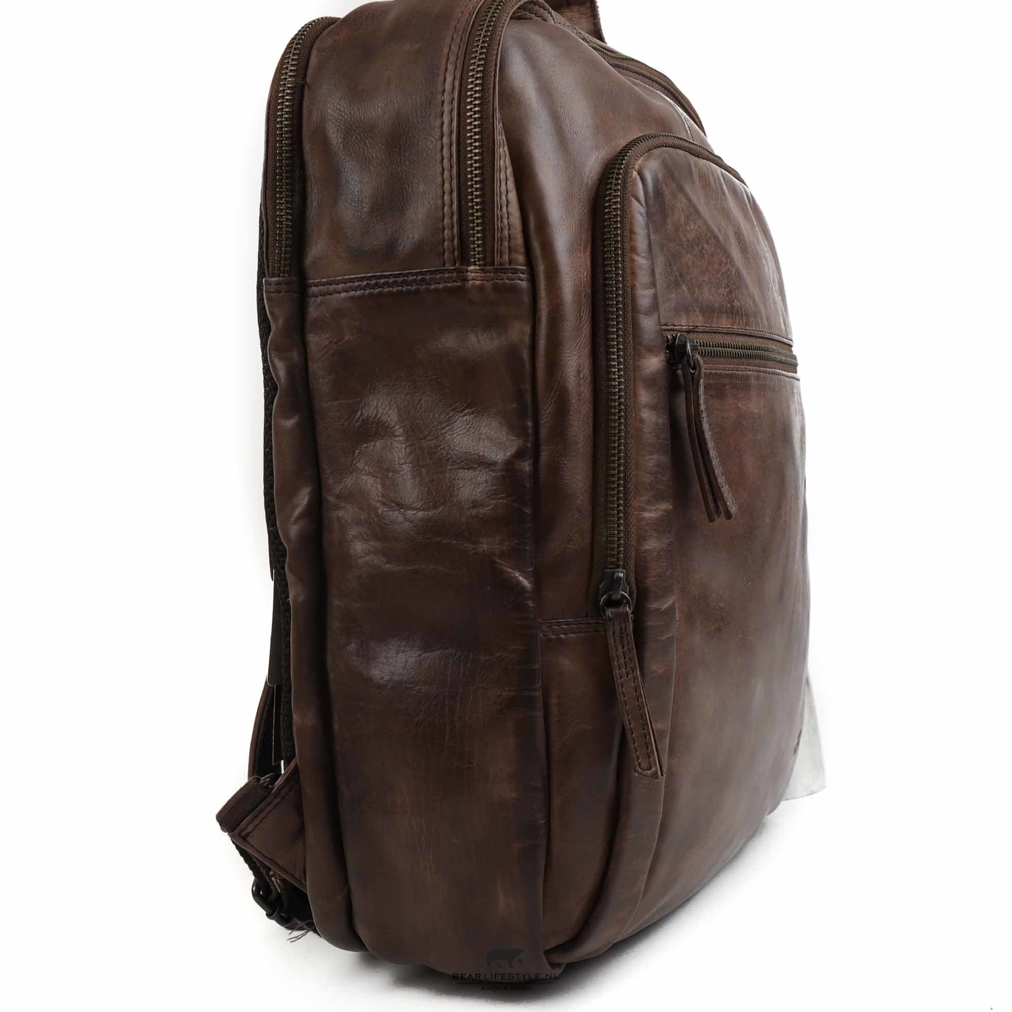 Rugzak 'Ties' donkerbruin - CL 40848 Donkerbruin