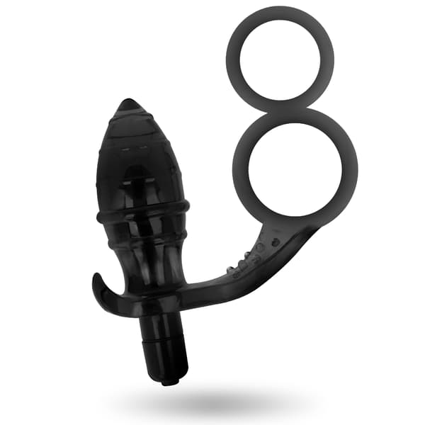 Addicted Toys - Analplugg Med Dobbel Svart Ring