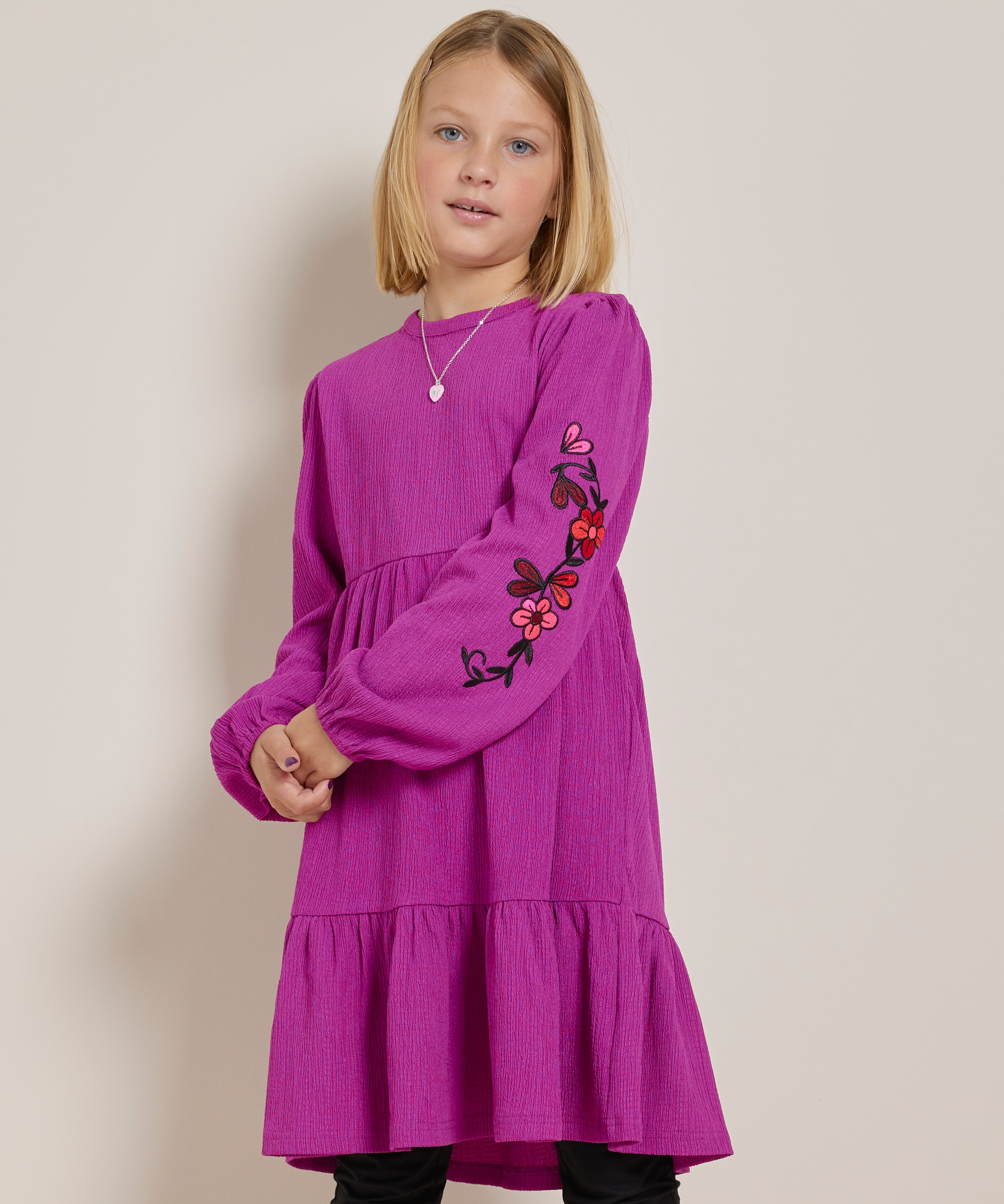 jurk met mouwdetail