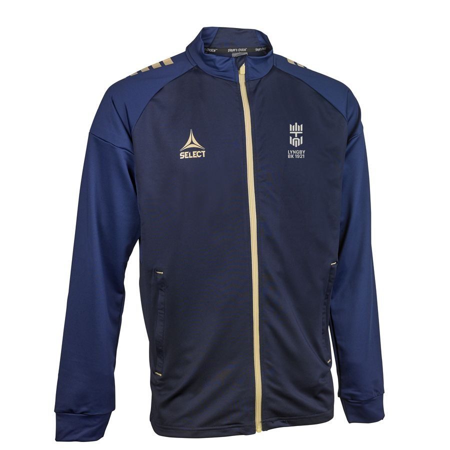 Lyngby BK Maillot d'Entraînement Full Zip Elite - Bleu Marine/Beige