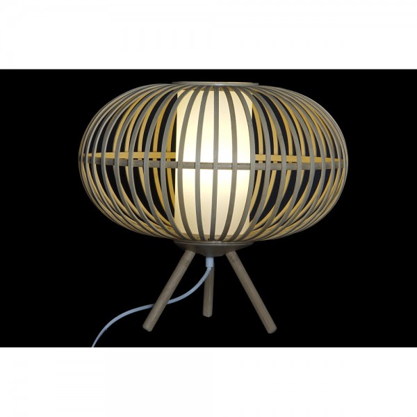 Lampe de bureau bois bambou 220 v 50 w (40 x 40 x 36 cm)