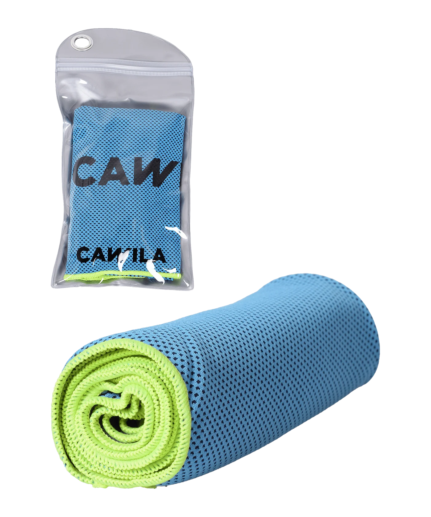 Cawila Academy Ice kühlendes Handtuch Blau Gelb